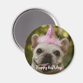 愛犬パーソナライズされたの誕生日 マグネット (正面/裏面)