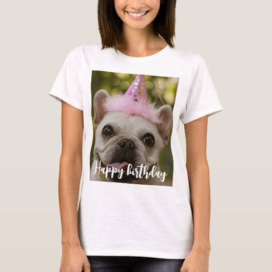 愛犬パーソナライズされたの誕生日 Tシャツ (正面)