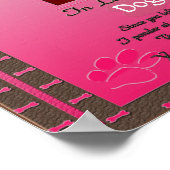 愛犬ピンクの雌犬 ポスター (角)