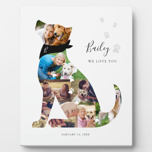 愛犬フォトコラージペットメモリアル フォトプラーク (正面)