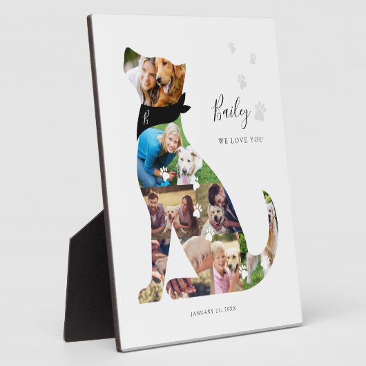 愛犬フォトコラージペットメモリアル フォトプラーク (側面)