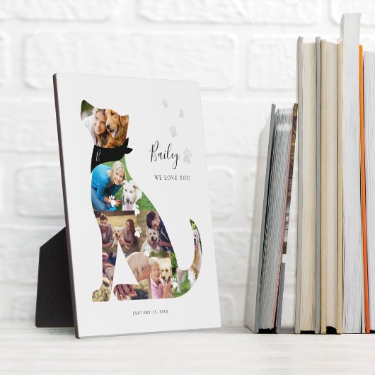 愛犬フォトコラージペットメモリアル フォトプラーク