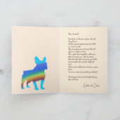 愛犬ブラックフレンチブルドッグと天使の絵 喪失感を癒すグッズ 招待状 (内部)