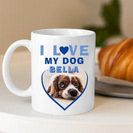 愛犬ブルーハート写真 犬の名前 コーヒーマグカップ