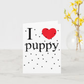 愛犬プリントTシャツ 犬 ペットオーナー 子犬愛 カード (黄色い花)