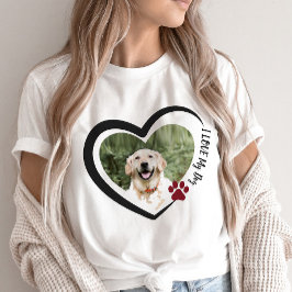 愛犬ペットの親ハート写真 Tシャツ