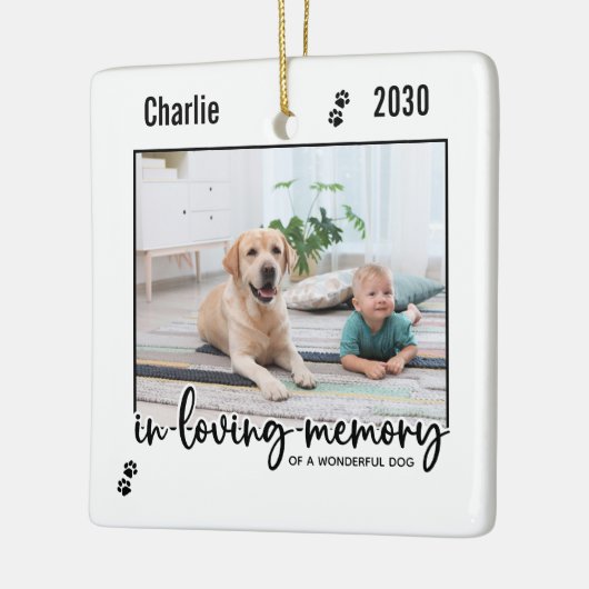 愛犬ペット記念碑 セラミックオーナメント (左)