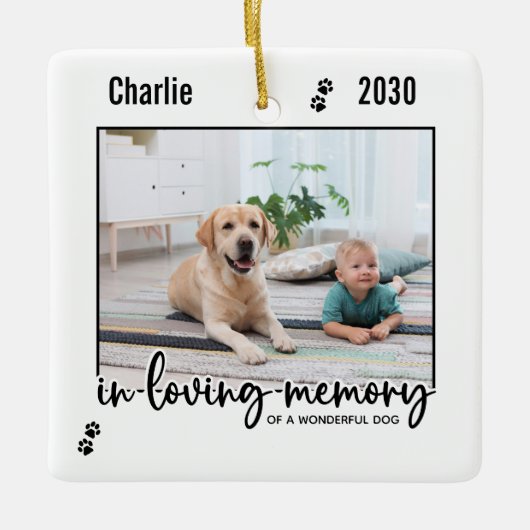 愛犬ペット記念碑 セラミックオーナメント (正面)