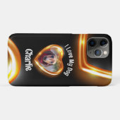 愛犬ペット輝くハート Case-Mate iPhoneケース (裏面(横))