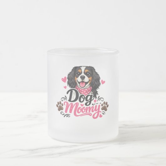 愛犬ママのマグ フロストグラスマグカップ (中央)