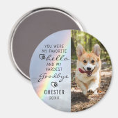 愛犬メモリアルお気に入りのハローフォトレインボー マグネット (正面/裏面)