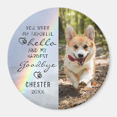 愛犬メモリアルお気に入りのハローフォトレインボー マグネット (正面)