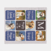 愛犬メモリアルカラーズモダン6枚の写真 フリースブランケット (正面(横))