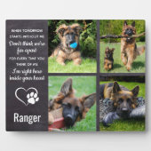 愛犬メモリアルギフト – 犬の悔やみや弔慰ペットの損失写真 フォトプラーク (正面)