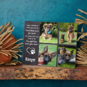 愛犬メモリアルギフト – 犬の悔やみや弔慰ペットの損失写真 フォトプラーク (側面)