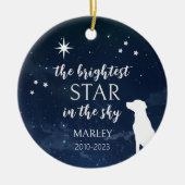 愛犬メモリアルフォト ふんわりとした印象 セラミックオーナメント (正面)