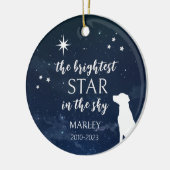 愛犬メモリアルフォト ふんわりとした印象 セラミックオーナメント (左)