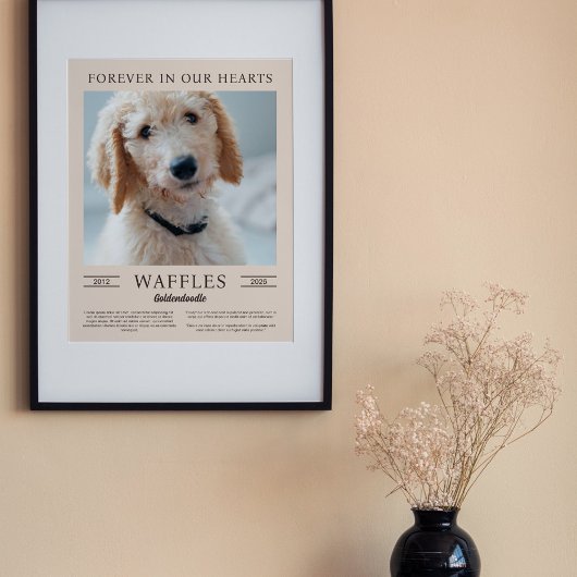 愛犬メモリアルポートレート写真 ポスター