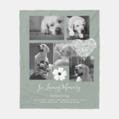 愛犬メモリアル記念写真コラージギフト詩 フリースブランケット (正面)