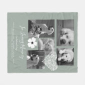 愛犬メモリアル記念写真コラージギフト詩 フリースブランケット (正面(横))