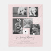 愛犬メモリアル記念写真コラージギフト詩 フリースブランケット (正面)