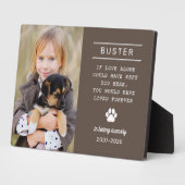 愛犬メモリアル　写真と名前でオリジナルデザイン フォトプラーク (側面)