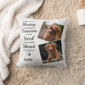 愛犬メモリアル – 悔やみや弔慰引用文犬の写真 クッション (ブランケット)