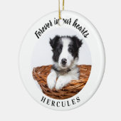 愛犬メモリアル 永遠に私たちの心の中に セラミックオーナメント (左)