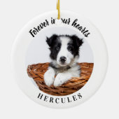 愛犬メモリアル 永遠に私たちの心の中に セラミックオーナメント (裏面)