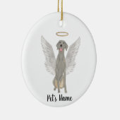 愛犬ワイマラナーのためのオーダーメイド追悼記念 セラミックオーナメント (右)