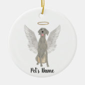 愛犬ワイマラナーのためのオーダーメイド追悼記念 セラミックオーナメント (正面)