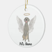 愛犬ワイマラナーのためのオーダーメイド追悼記念 セラミックオーナメント (左)