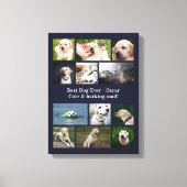 愛犬写真コレクション ネイビーブルー キャンバスプリント (正面)