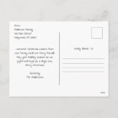 愛犬初めてのクリスマスフォトツリーパーソナライズされた, シーズンポストカード (裏面)