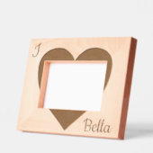 愛犬名ハート写真 レーザー彫刻フレーム (左)