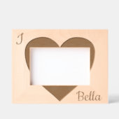 愛犬名ハート写真 レーザー彫刻フレーム (正面)