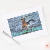 愛犬向け犬のデザイン|過去記事 長方形シール (封筒)