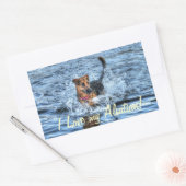 愛犬向け犬のデザイン|過去記事 長方形シール (封筒)