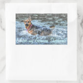 愛犬向け犬のデザイン|過去記事 長方形シール (バッグ)