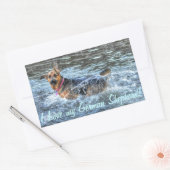 愛犬向け犬のデザイン|過去記事 長方形シール (封筒)