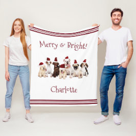愛犬家おもしろいクリスマス毛布 フリースブランケット