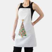 愛犬家かわいいおもしろい犬の足のプリントツリーChr エプロン (インサイチュ)