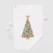 愛犬家かわいいおもしろい犬の足のプリントツリーChr ゴルフタオル (インサイチュ)