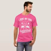 愛犬家とピックルボールのプレーヤー Tシャツ (正面フル)