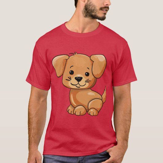 愛犬家のためのおしゃれな犬のプリントTシャツ Tシャツ (正面)