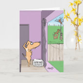 愛犬家のためのおもしろいなバースデー・カード カード (黄色い花)