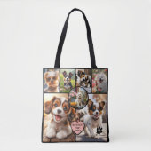 愛犬家のためのおもしろフォトコラージュ トートバッグ (正面)