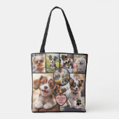 愛犬家のためのおもしろフォトコラージュ トートバッグ (裏面)
