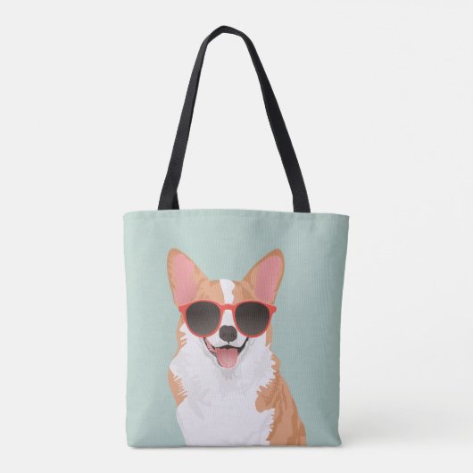 愛犬家のためのかわいい微笑のペンブロークのウェルシュコーギー トートバッグ (裏面)