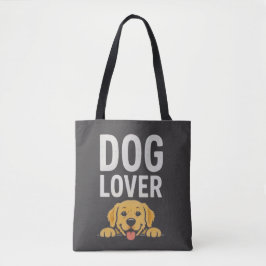 愛犬家のためのかわいい犬のイラストとタイポグラフィーデザイン トートバッグ